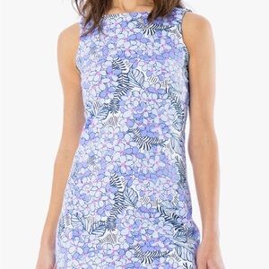 Mahi Gold Floral Sleeveless Dress - Blue and Purple